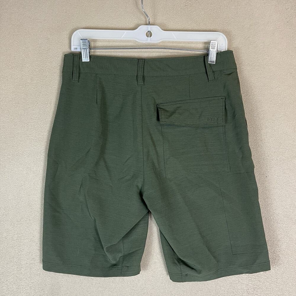 BYLT Basics Short Mens S Green Kinetic Tapered Stretch Wrinkle Resistant 8"‎ - Picture 10 of 13